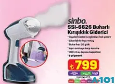 SİNBO SSI-6626 BUHARLI KIRIŞIK GİDERİCİ SİNBO SSI-6626 BUHARLI KIRIŞIK GİDERİCİ
